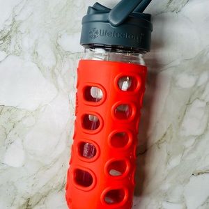 LifeFactory Glass Bottle & Red Silicone Sleeve (12oz) #2